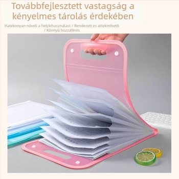 Hordozható akordeon-stílusú dokumentum rendező diákoknak, tantárgy szerinti osztályozás, A4-es nagy kapacitás, többszintű betétek