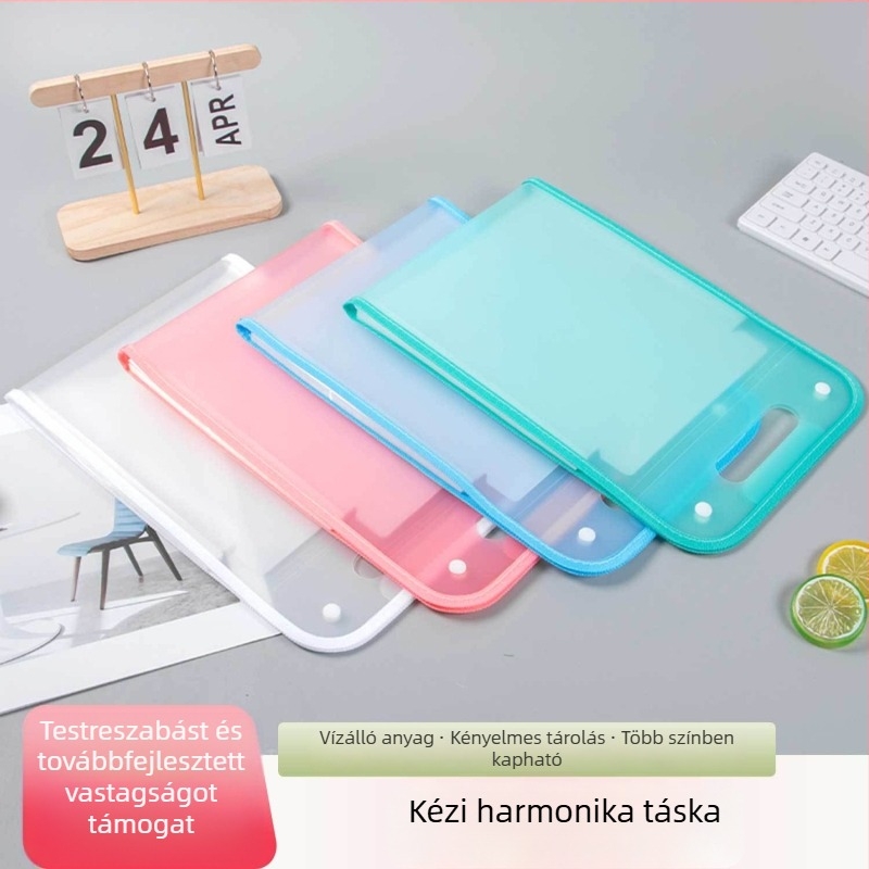 Hordozható akordeon-stílusú dokumentum rendező diákoknak, tantárgy szerinti osztályozás, A4-es nagy kapacitás, többszintű betétek
