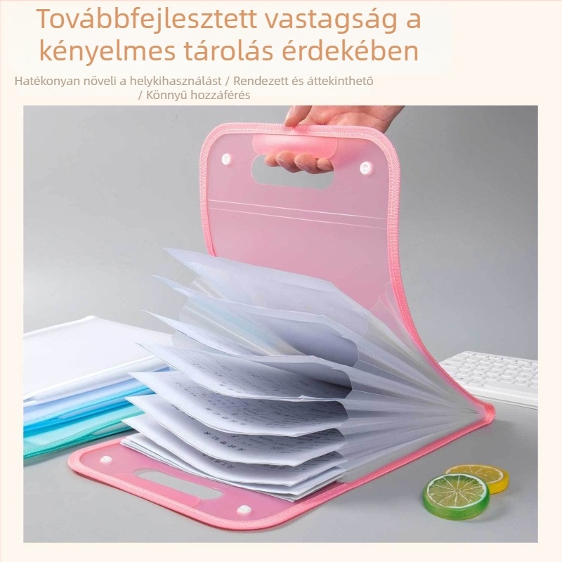 Hordozható akordeon-stílusú dokumentum rendező diákoknak, tantárgy szerinti osztályozás, A4-es nagy kapacitás, többszintű betétek