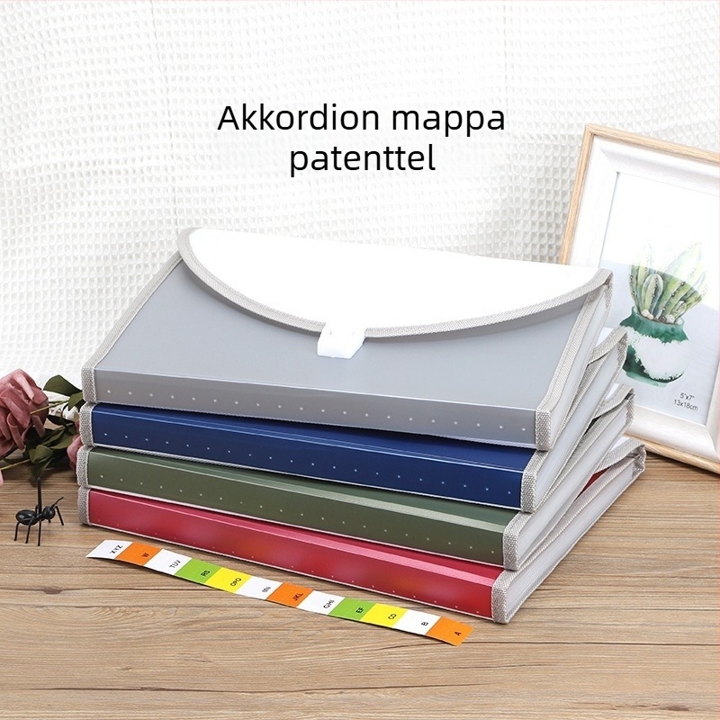 A4 méretű, vastag hordozható zárható akordeon mappa 13 rekesszel, többszintű, nagy kapacitású osztályozó mappa általános iskolások dolgozatainak tárolásához