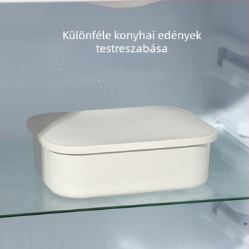 304 rozsdamentes acél ebédes doboz, négyszögletes, egy rétegű, légmentesen zárható élelmiszertároló, kapacitás 1–2 L, diákok számára