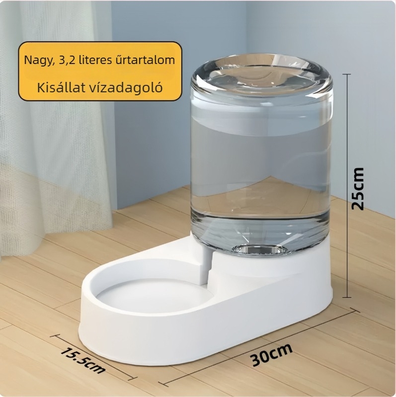 Kör alakú vízadagoló macskáknak, automata etető háziállatok számára, kutya vízadagoló, nem elektromos áramlási készlet