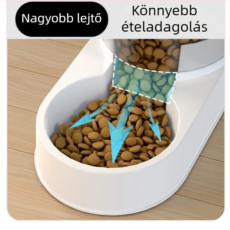 Kör alakú vízadagoló macskáknak, automata etető háziállatok számára, kutya vízadagoló, nem elektromos áramlási készlet