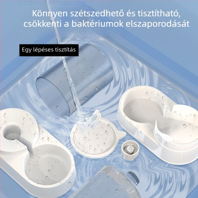 Kör alakú vízadagoló macskáknak, automata etető háziállatok számára, kutya vízadagoló, nem elektromos áramlási készlet