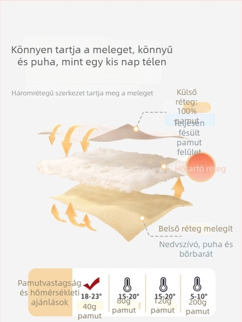 Két részes babaruha szett 100% pamutból, 40 g-os töltettel, téli–ősz ruházat, uniszex