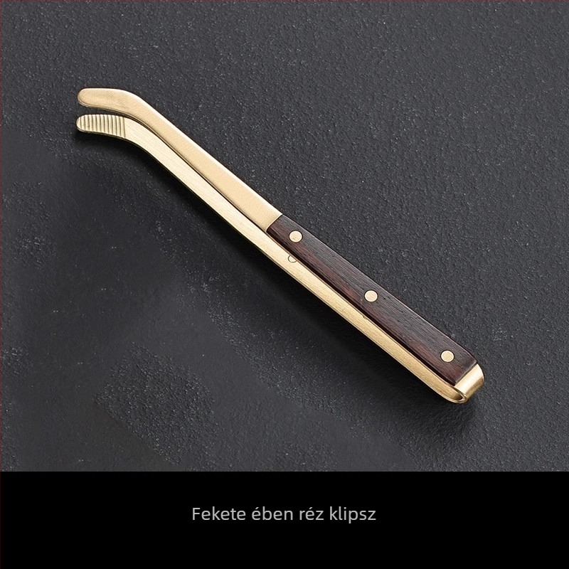 Fából készült teáscsipesz lilaszantálfa és fekete szantálfa részletekkel, csúszásmentes