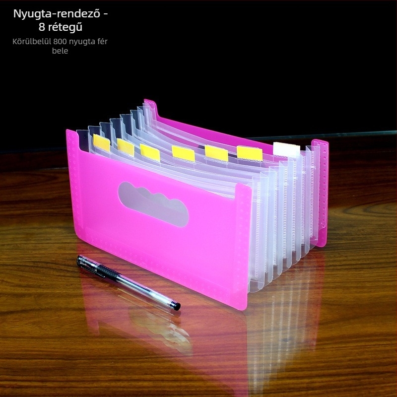 A6 mini akordion mappa, többszintes dokumentum rendező, kompakt bizonylat és irodai kellékek tokja