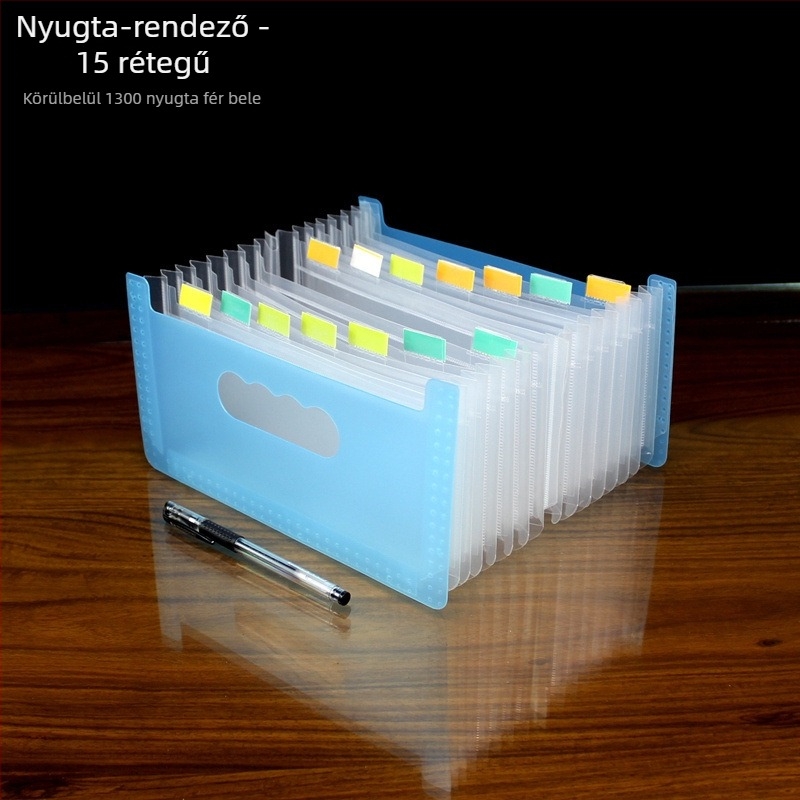 A6 mini akordion mappa, többszintes dokumentum rendező, kompakt bizonylat és irodai kellékek tokja