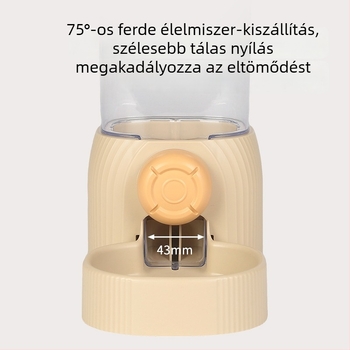Kutyák számára automata etető hajlított etetőtálcával, nagy kapacitás, falra szerelhető, önkiszolgáló etetés magas lábakkal