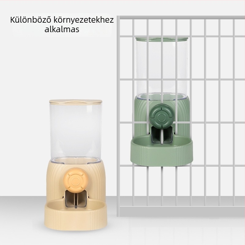 Kutyák számára automata etető hajlított etetőtálcával, nagy kapacitás, falra szerelhető, önkiszolgáló etetés magas lábakkal