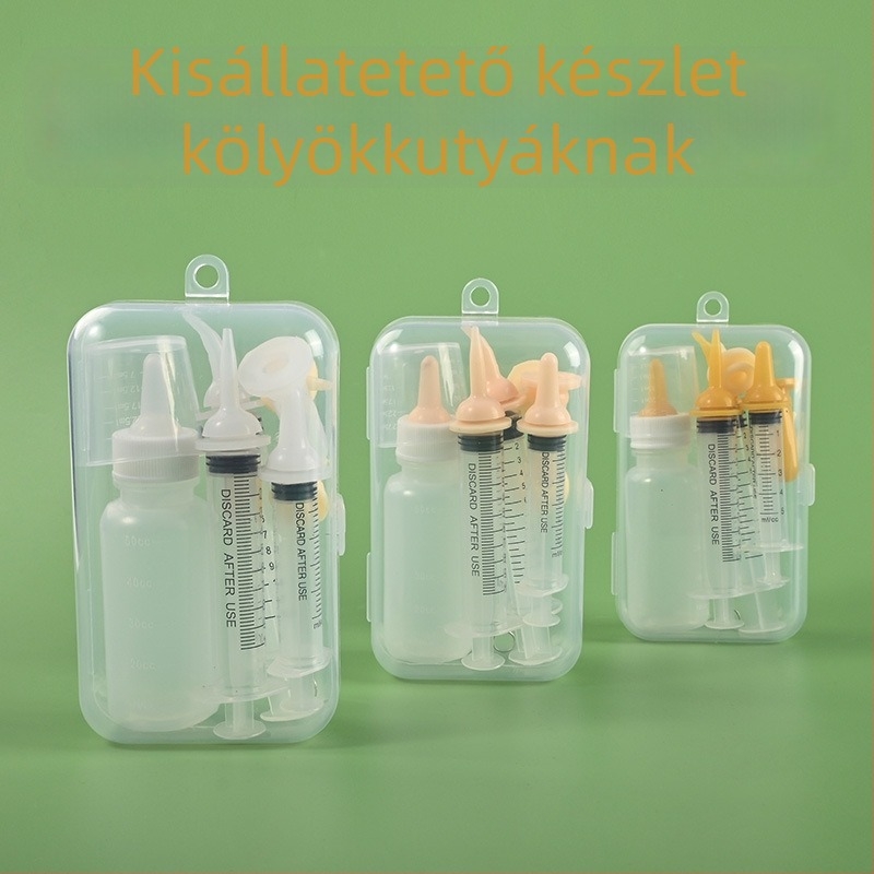 Kisállatok etetésére és gyógyszeradására szolgáló készlet — szilikon etető és hidratáló eszközök