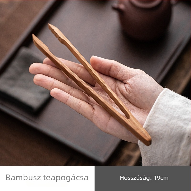 Bambusz teklipsz és teáscsipesz, Kung Fu teáskészlet kiegészítői, csúszásmentes csésze-klipsz, nagy csésze-klipsz, égési sérülések elleni védelem, Six Gentlemen kiegészítők
