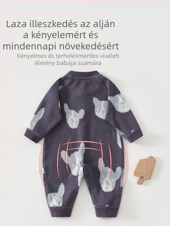 100% pamut babaruha overál, hosszú ujjak, uniszex, újszülött, tavasz–ősz