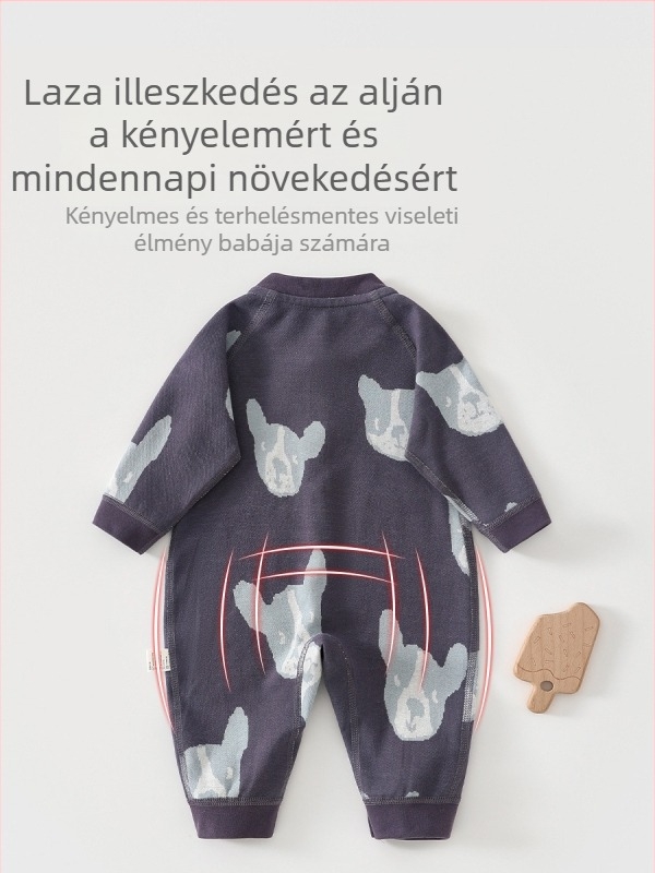 100% pamut babaruha overál, hosszú ujjak, uniszex, újszülött, tavasz–ősz