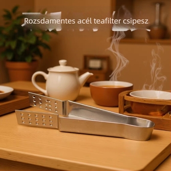 Rozsdamentes acél teafilter-klipszek, citrom- és cukor-klipszek, mini élelmiszer-klipszek, 430 rozsdamentes acél