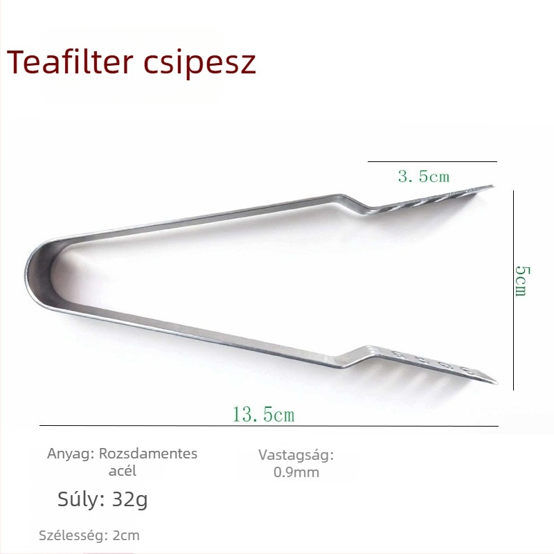 Rozsdamentes acél teafilter-klipszek, citrom- és cukor-klipszek, mini élelmiszer-klipszek, 430 rozsdamentes acél