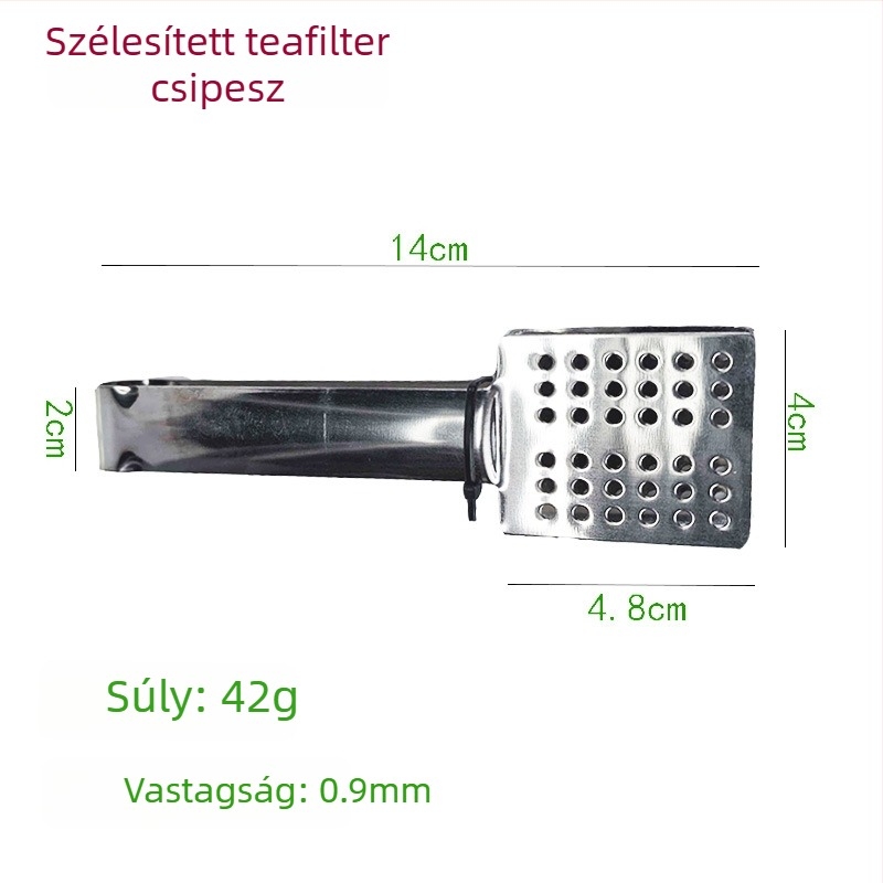Rozsdamentes acél teafilter-klipszek, citrom- és cukor-klipszek, mini élelmiszer-klipszek, 430 rozsdamentes acél