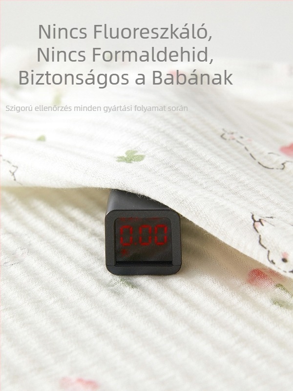 Újszülött nyári romper, könnyű pamutból, ferde záródás kötővel, pillangó mintával