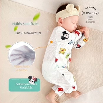 100% pamut baba body nyárra, vékony anyag, újszülötttől 12 hónaposig, uniszex, hosszú ujjú, kapucni nélküli