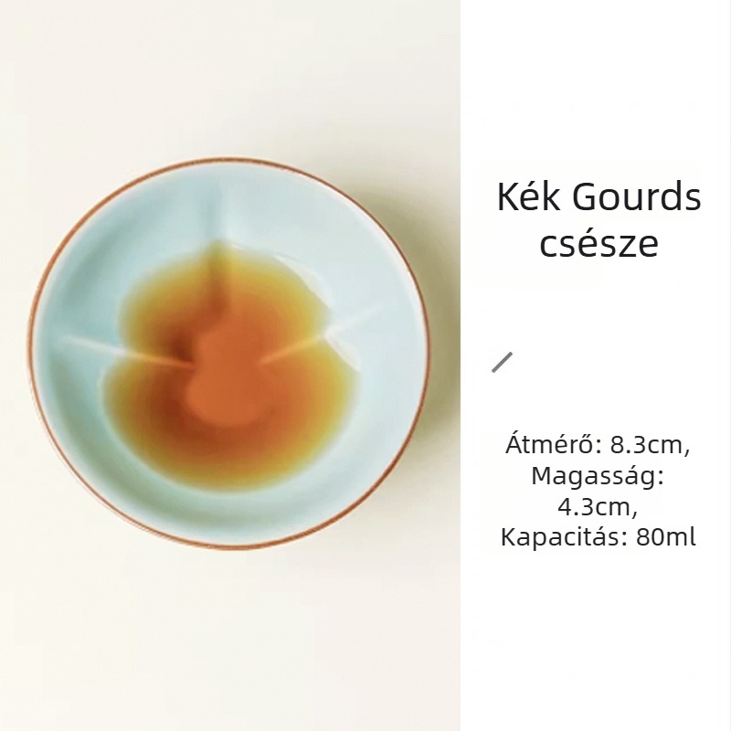 Porcelán teáscsésze személyes használatra, Kung-Fu teáskészlet, tök alakú