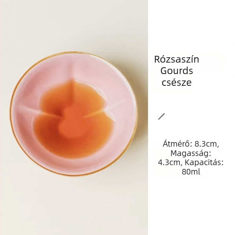 Porcelán teáscsésze személyes használatra, Kung-Fu teáskészlet, tök alakú