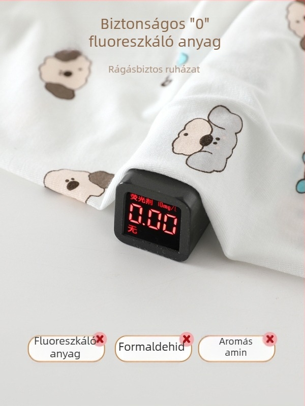 Modal anyagú rövid ujjú overál, könnyű nyári viselet újszülötteknek, uniszex