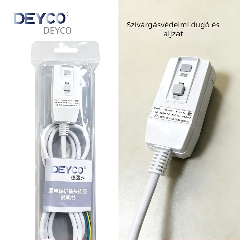 Szivárgás elleni védelemre szolgáló dugó napelemes vízmelegítőhöz és elektromos forróvíz csaphoz, háztartási készülék, 10A/16A