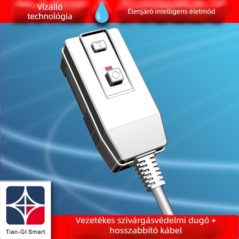 Szivárgás elleni védelemre szolgáló dugó napelemes vízmelegítőhöz és elektromos forróvíz csaphoz, háztartási készülék, 10A/16A