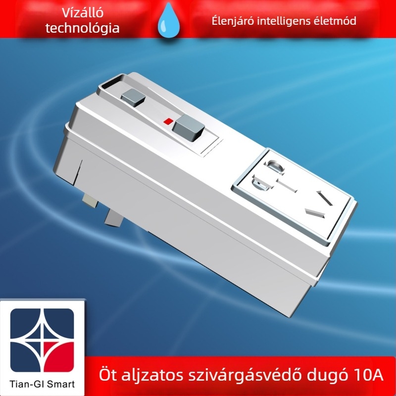 Szivárgás elleni védelemre szolgáló dugó napelemes vízmelegítőhöz és elektromos forróvíz csaphoz, háztartási készülék, 10A/16A