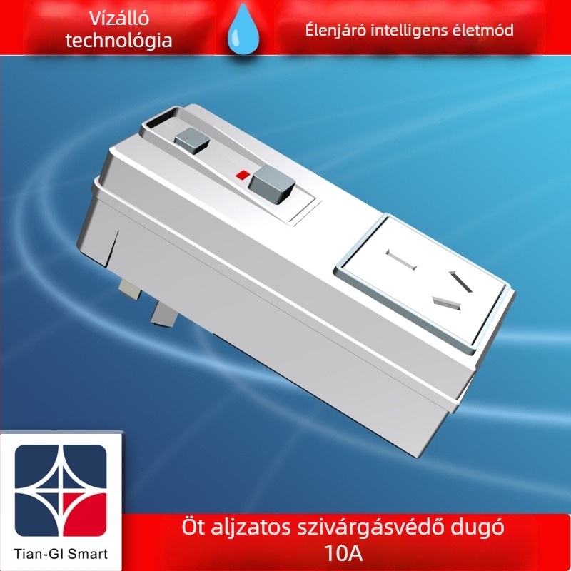 Szivárgás elleni védelemre szolgáló dugó napelemes vízmelegítőhöz és elektromos forróvíz csaphoz, háztartási készülék, 10A/16A