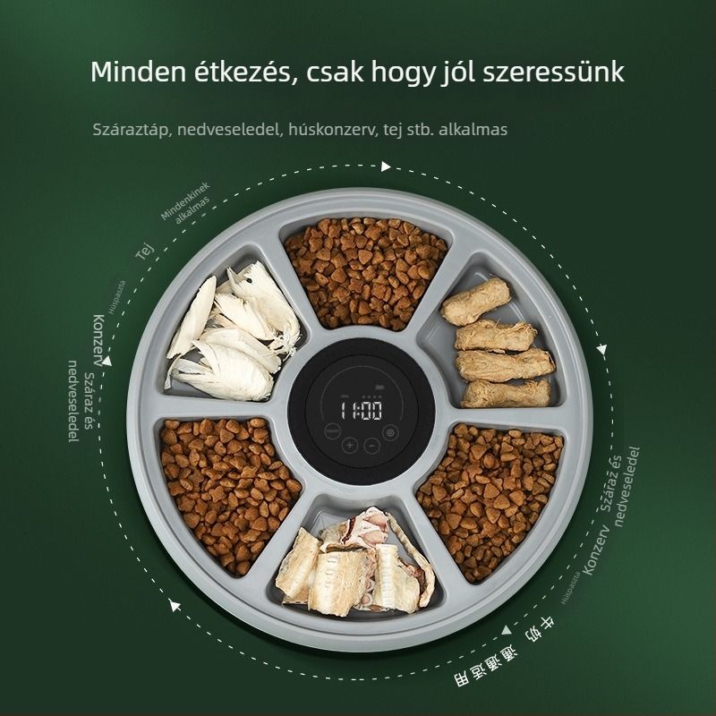 Tianyuan Intelligens háziállat etető érintőképernyővel, automata adagoló kutyáknak és macskáknak, időzített adagolás