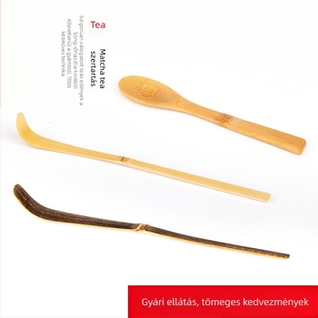 Bambusz teáskanál Kung-Fu tea ceremóniához, matcha por kanál