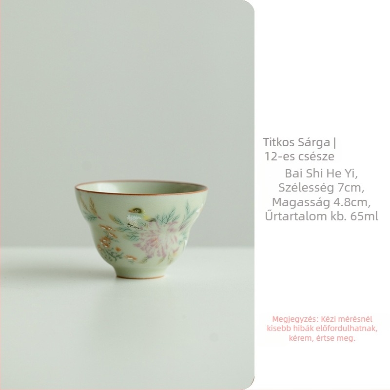 Porcelán teáscsésze virágos és madaras mintával, könnyed luxus retro stílussal, otthoni vagy irodai használatra