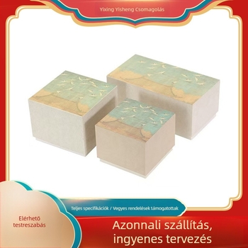 Jian ware teáskanna fedővel, porcelán teáskészlet csészékkel, ajándékdobozban és retro tároló dobozban