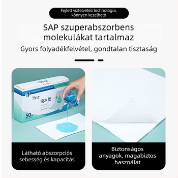 Zsinóros tasakban lévő nedvszívó pamutszálas párnák készlete, tartalmaz nedvszívó párnát és vizeletpárnát, nagy felszívódási képességgel, WC ülőkéhez