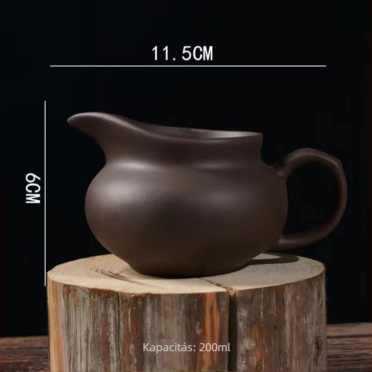 Kung Fu tea ceremóniához teafilter és elválasztó, nagy méretű, vastag falú, kézzel készített teáskiegészítő