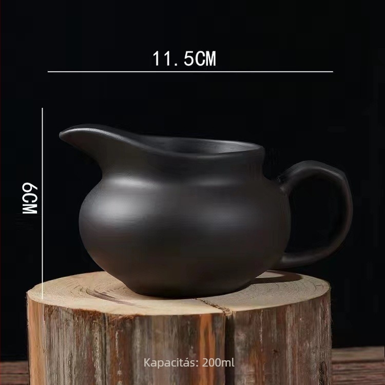 Kung Fu tea ceremóniához teafilter és elválasztó, nagy méretű, vastag falú, kézzel készített teáskiegészítő