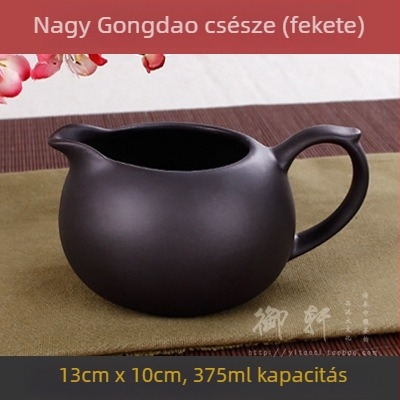 Hiteles lila agyag teás pohár és nagy méretű kerámia teás tál szeparátorral és kiegészítőkkel a tea ceremóniához