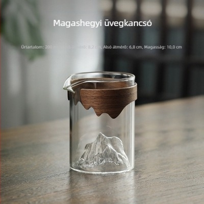 Üvegből készült tea szűrő készlet üvegpohárral, japán stílusú teáscsésze, Kung Fu teáskészlet tea- és víz elválasztással