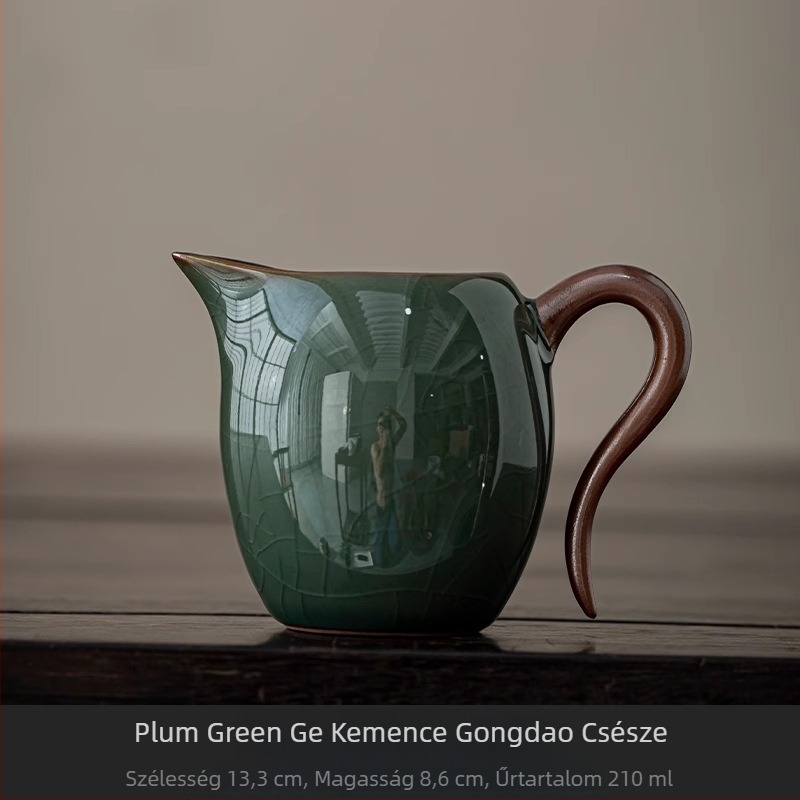 Beige porcelán teáscsésze fogantyúval – égésvédett, Kung Fu teáskészlet, egy darab irodára vagy otthonra