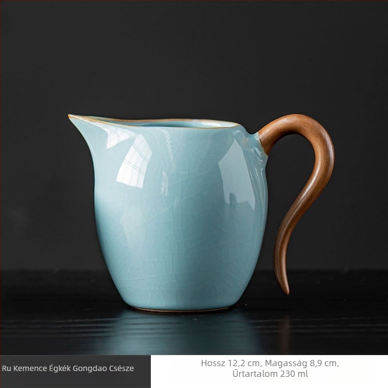 Beige porcelán teáscsésze fogantyúval – égésvédett, Kung Fu teáskészlet, egy darab irodára vagy otthonra