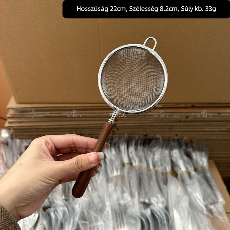 Diófából készült teafilter 304 rozsdamentes acél szűrővel, japán stílusú design