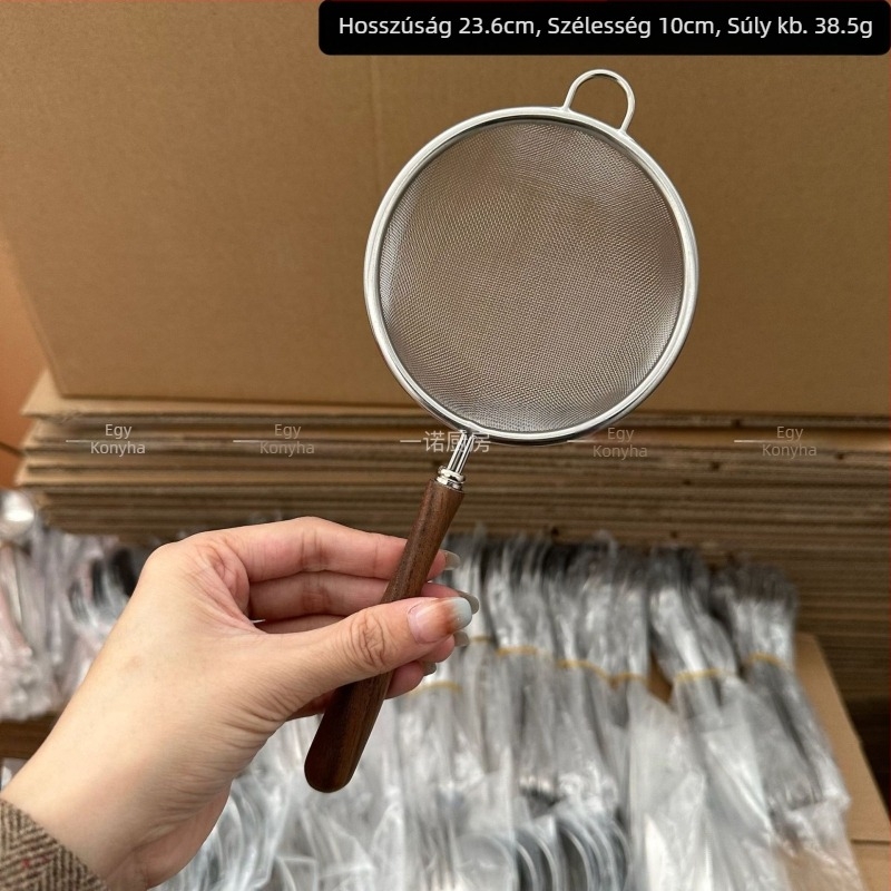 Diófából készült teafilter 304 rozsdamentes acél szűrővel, japán stílusú design