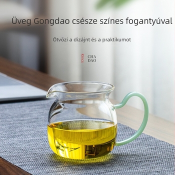 Hőálló boroszilikát üveg tea szeparátor és Gongfu tea készlet vastagított hőálló kínáló csészével