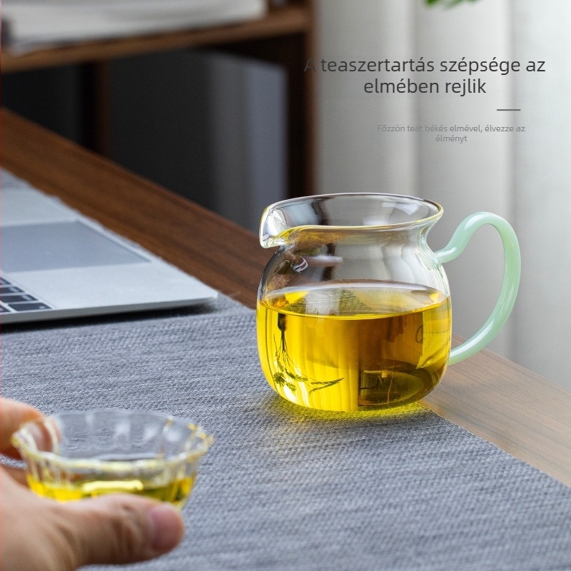 Hőálló boroszilikát üveg tea szeparátor és Gongfu tea készlet vastagított hőálló kínáló csészével