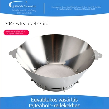 304 rozsdamentes acél teafilter, 200-mesh háló, cserélhető szita tej-teához