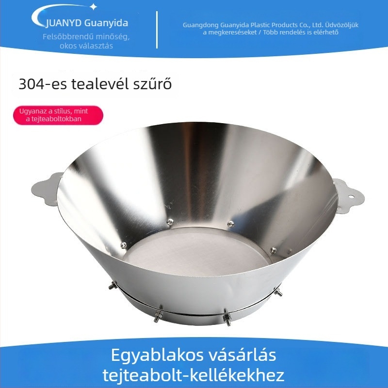 304 rozsdamentes acél teafilter, 200-mesh háló, cserélhető szita tej-teához