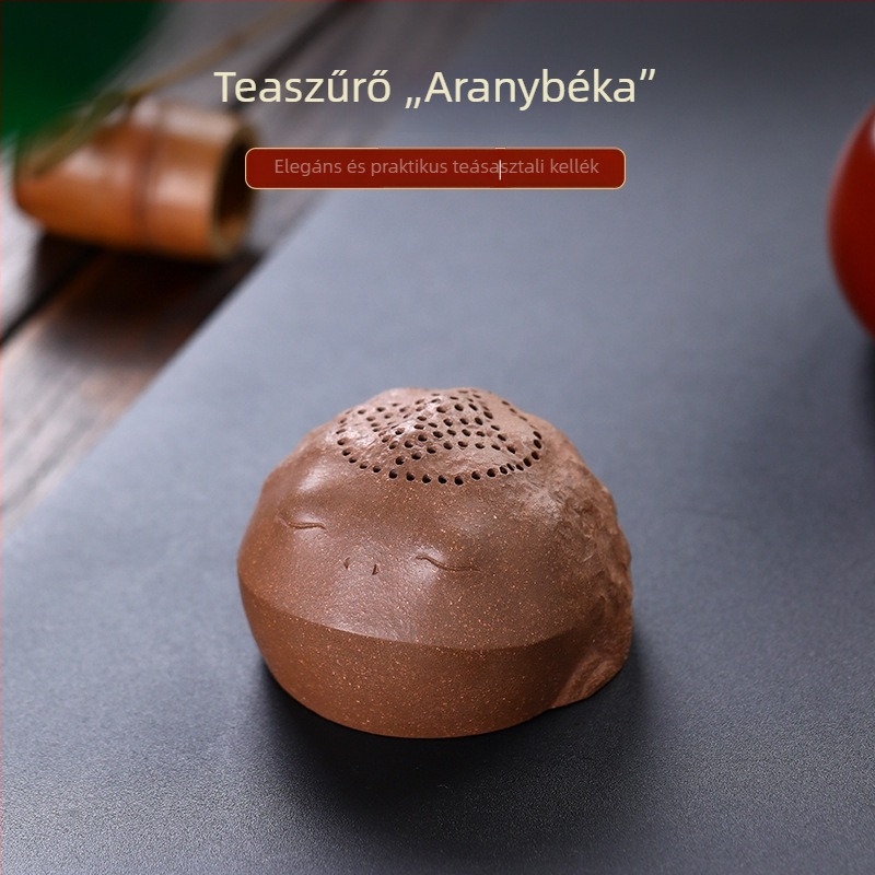 Yixing Zisha teászűrő - lila agyagból készült teafiltr, tealevelekhez filter, kreatív teáskészlet-kiegészítő 9312