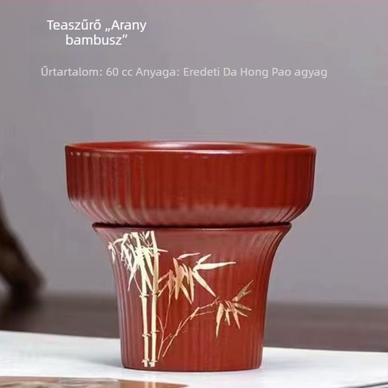 Yixing Zisha teászűrő - lila agyagból készült teafiltr, tealevelekhez filter, kreatív teáskészlet-kiegészítő 9312