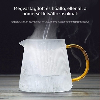 Hőálló boroszilikát üvegből készült tea szűrővel ellátott pohár, japán stílusú otthoni használatra